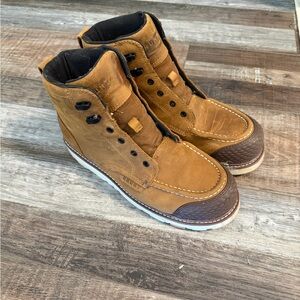 Durable Men's Brown Leather Boots